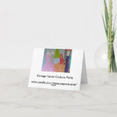 Carte Couture de Haute vintage Paris (Dos)