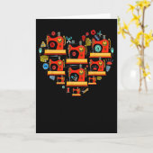 Carte Couture de patchwork de la Saint-Valentin Tenues p (Fleur jaune)