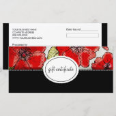 Carte Couture Floral Boutique Style Certificats cadeaux (Devant / Derrière)