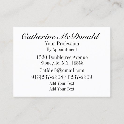 Carte Couture / Seamstress (Dos)