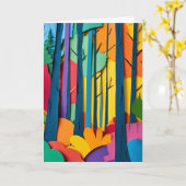 Carte Couvert de forêt vibrant (Fleur jaune)