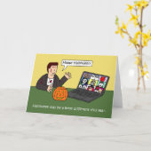 Carte Couverture 19 Dessin d'Halloween virtuel (Fleur jaune)
