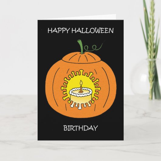 Carte Couverture 19 Halloween Anniversaire Dessin. (Devant)
