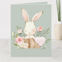 Couverture de lapin bébé vert sauge
