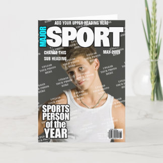 Carte Couverture de magazine de sport personnalisée