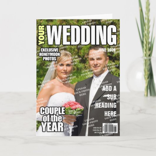 Carte Couverture de magazine personnalisé mariage (Devant)