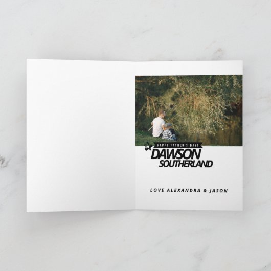 Carte Couverture de magazine photo de papa pêchant pour  (Intérieur)