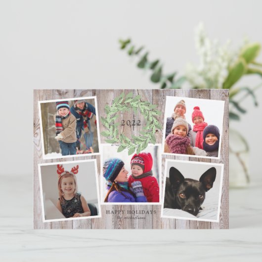 CARTE COUVERTURE DE NOËL RUSTIQUE (Debout devant)