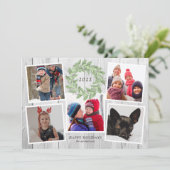 CARTE COUVERTURE DE NOËL RUSTIQUE (Debout devant)