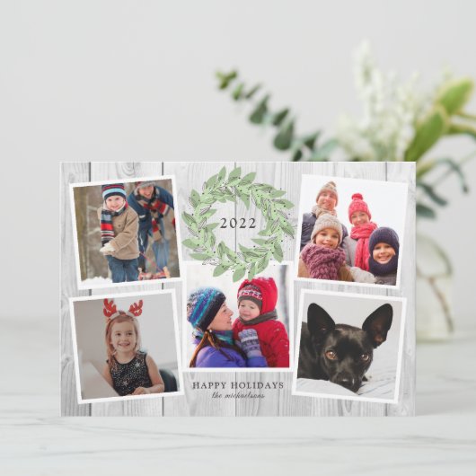 CARTE COUVERTURE DE NOËL RUSTIQUE (Debout devant)