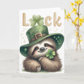 Carte Couverture de quatre feuilles de la Saint Patrick' (Fleur jaune)