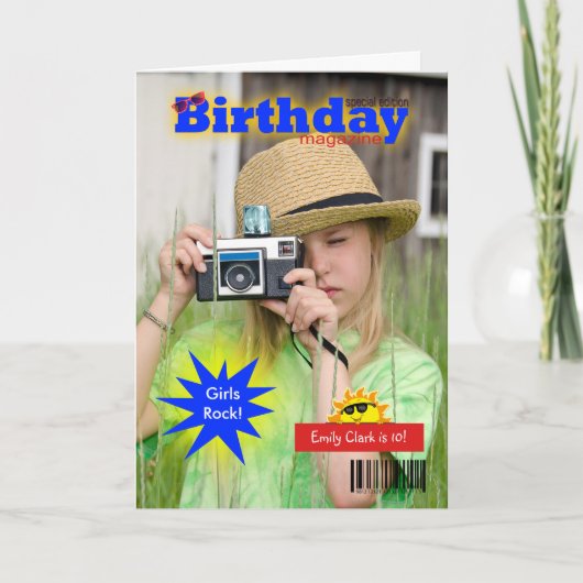 Carte Couverture du magazine Anniversaire (Devant)