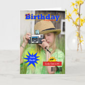 Carte Couverture du magazine Anniversaire (Fleur jaune)