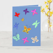 Carte Couverture Papillon Coloré (Fleur jaune)