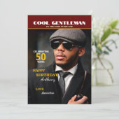 Carte Couverture photo Anniversaire Magazine Personnalis (Debout devant)
