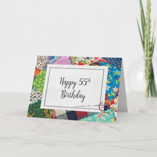 Carte Couvre-lit Crazy 55e Anniversaire  (Devant)