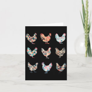 Carte Couvre-lit poulet patchwork maman fermière maison