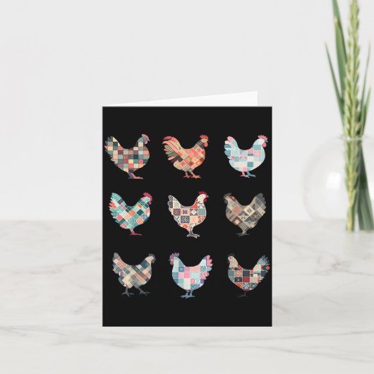 Carte Couvre-lit poulet patchwork maman fermière maison  (Devant)