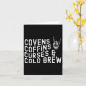 Carte Covens Coffins Curies Cold Brew Fall Halloween Spo (Fleur jaune)