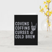 Carte Covens Coffins Curies Cold Brew Fall Halloween Spo (Fleur jaune)