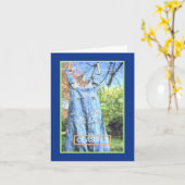 CARTE "COVERALL HANGING ON CLOTHESLINE/YOU'RE CLASSIC (Fleur jaune)
