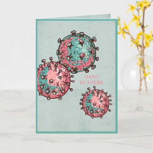 Carte Covid 19 Corona Virus | Bon rétablissement | Encou (Fleur jaune)