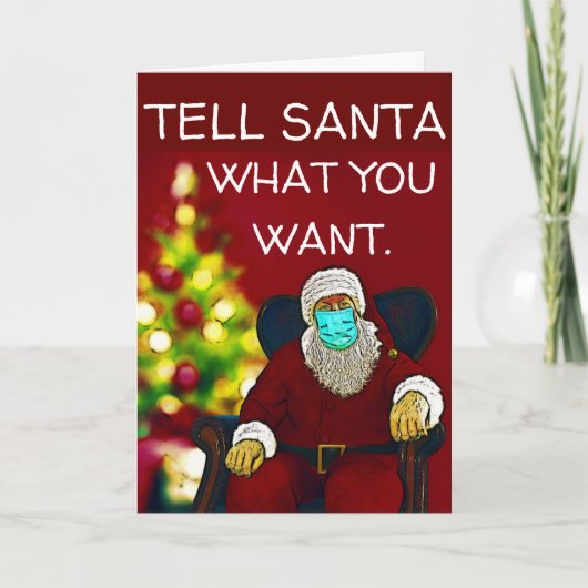 CARTE COVID-19 DE MASQUE DE PORTEFEUILLE DE NOËL S (Devant)