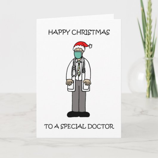 Carte Covid 19 Happy Christmas Doctor (Devant)