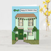 Carte Covid 19 St Patrick's Day House (Fleur jaune)