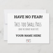 Carte COVID 202X Vous a eu en Bas (Dos)