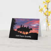 Carte Cow-boys et chevaux Pays Sympathie occidentale (Fleur jaune)