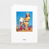 Carte Cow-girl avec le Pin de café (Dos)