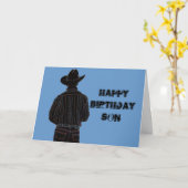 Carte cowboy (Fleur jaune)