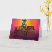 Carte Cowboy (Fleur jaune)