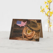 Carte Cowboy (Fleur jaune)