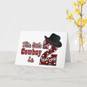 Carte Cowboy 2e anniversaire (Fleur jaune)