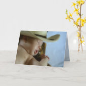 Carte Cowboy Baby (Fleur jaune)