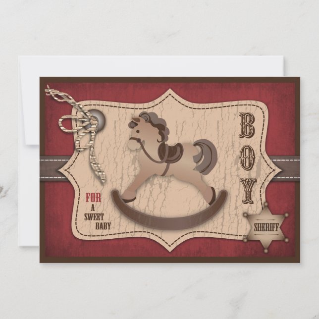 Carte Cowboy Baby Card 3 (Devant)