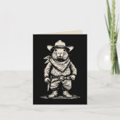 Carte cowboy capybara (Devant)