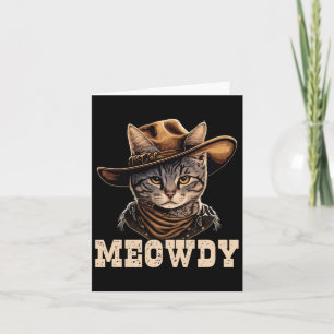 Carte Cowboy Cat Meowdy