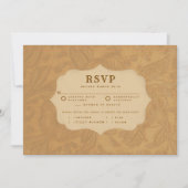 Carte Cowboy Country Tooled Beige Meal Wedding RSVP (Devant)
