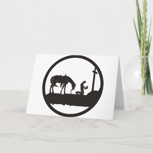 Carte cowboy de prière (Devant)