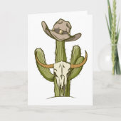 Carte Cowboy En Westen Cactus Idées Cadeaux Yeehaw (Devant)