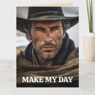 CARTE COWBOY FUNNY BANTHDAY GREETING CARD