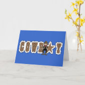 Carte Cowboy Graduation (Fleur jaune)