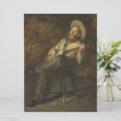 Carte Cowboy Jouer le Banjo et chanter de la musique cou (Debout devant)