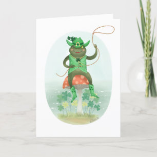 Carte Cowboy Leprechaun Frog St. Patrick's Day