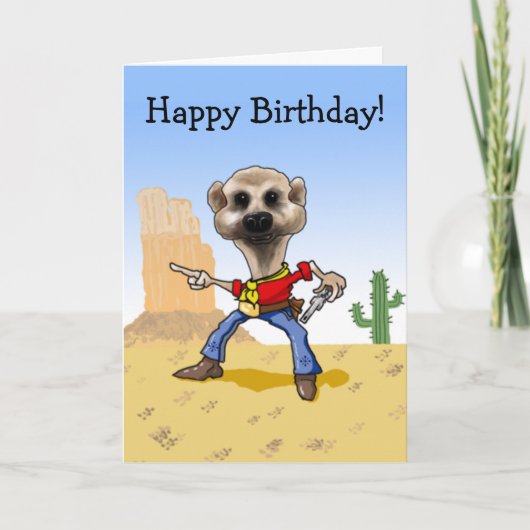 Carte Cowboy Meerkat (Devant)