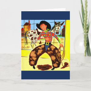 Carte cowboy mignon