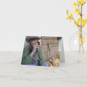 Carte Cowboy Notecard (Fleur jaune)